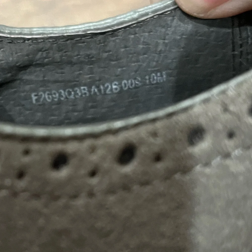 John‎ Varvatos Gray Suede Oxford Derby Shoes Sz. 10